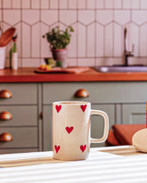 Alamkari India Ceramic Heartwarming Ceramic Tea Mug with Lid